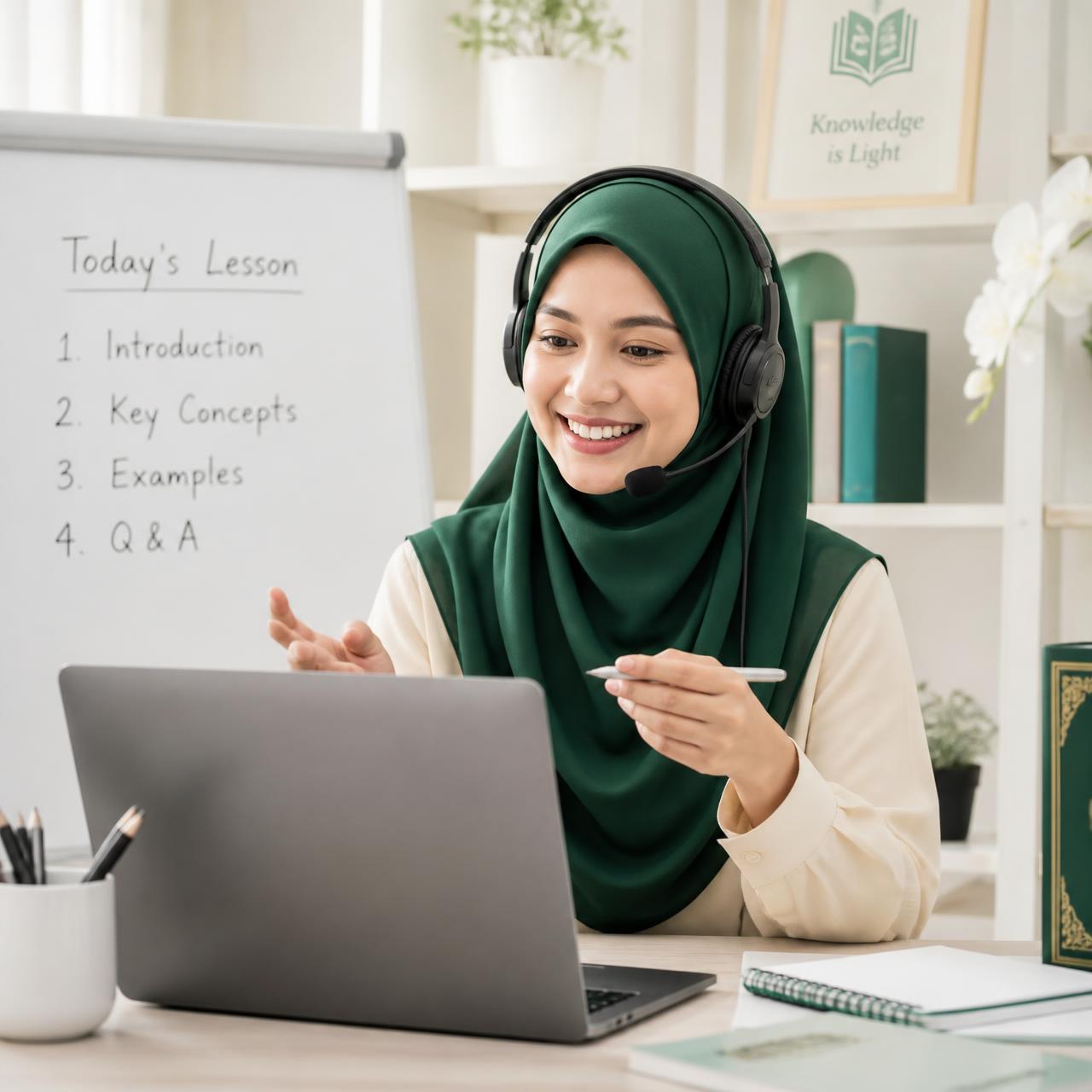 Students learning Quran online with Global Quran Learning